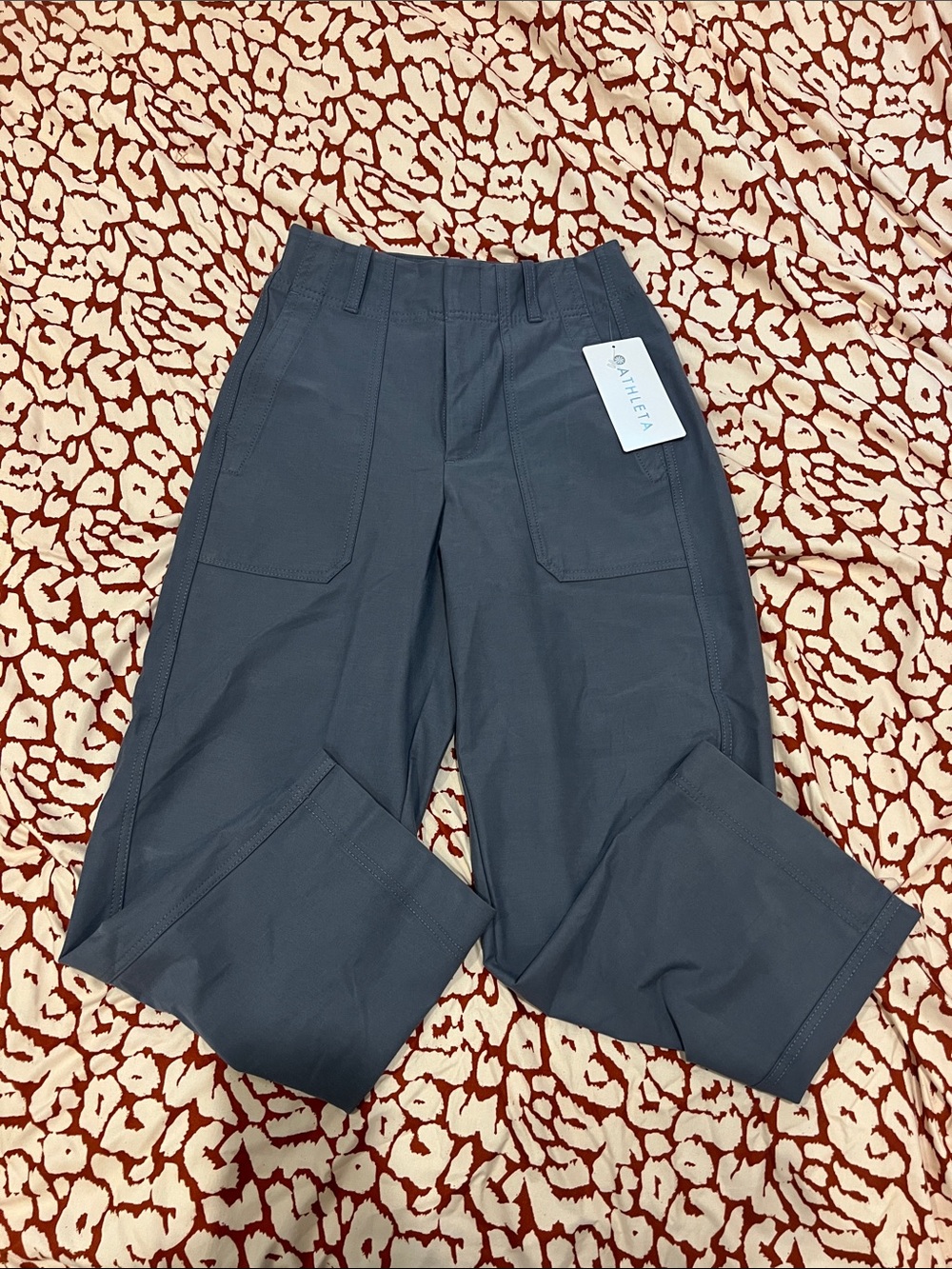 Athleta Slate Utility Cropped Pants in Deep Blue-Gray